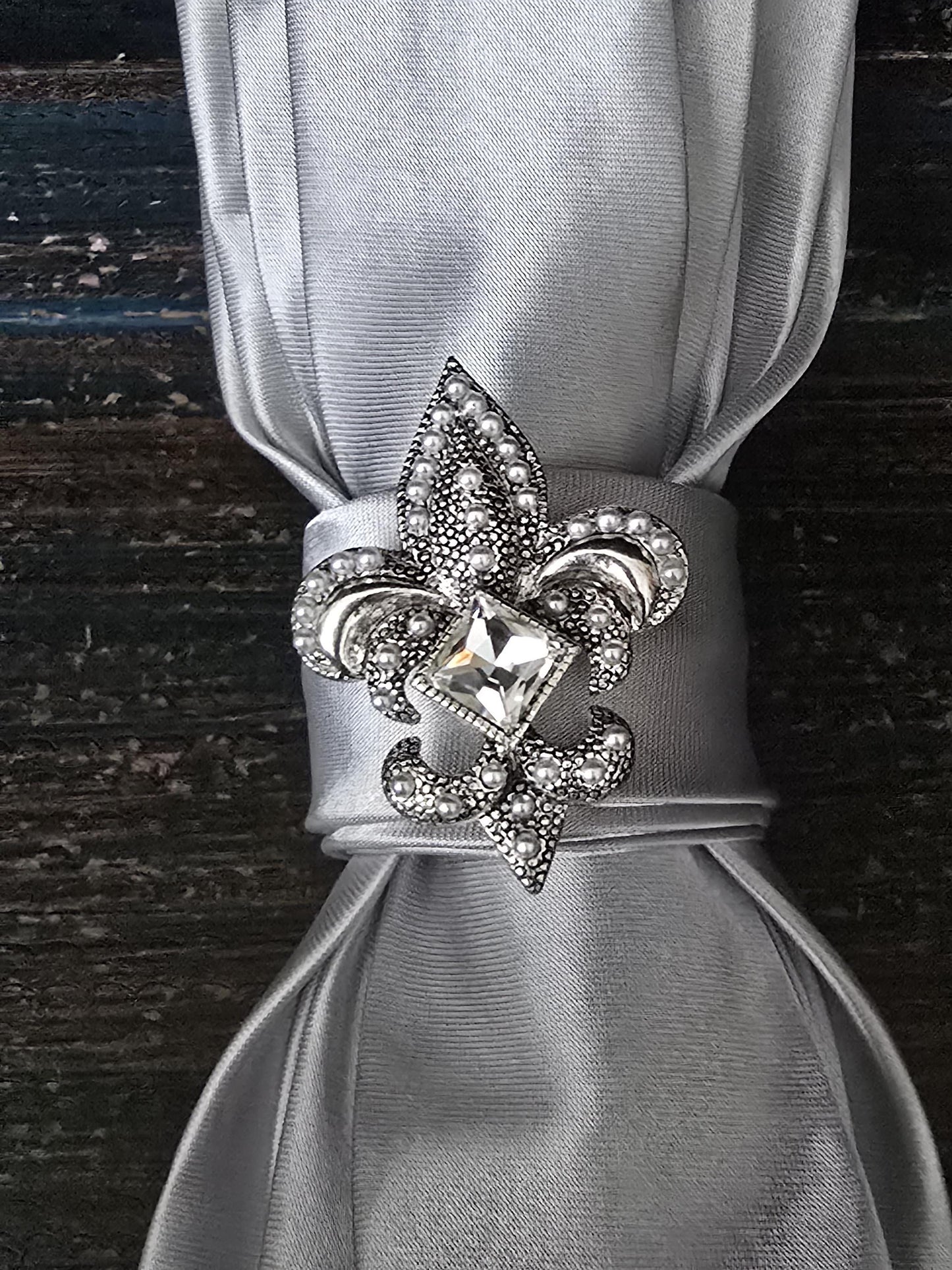 Fearless Ties | Unique Women’s Neckties, Tie Necklace Neckwear| Silver Satin Necktie Necklace