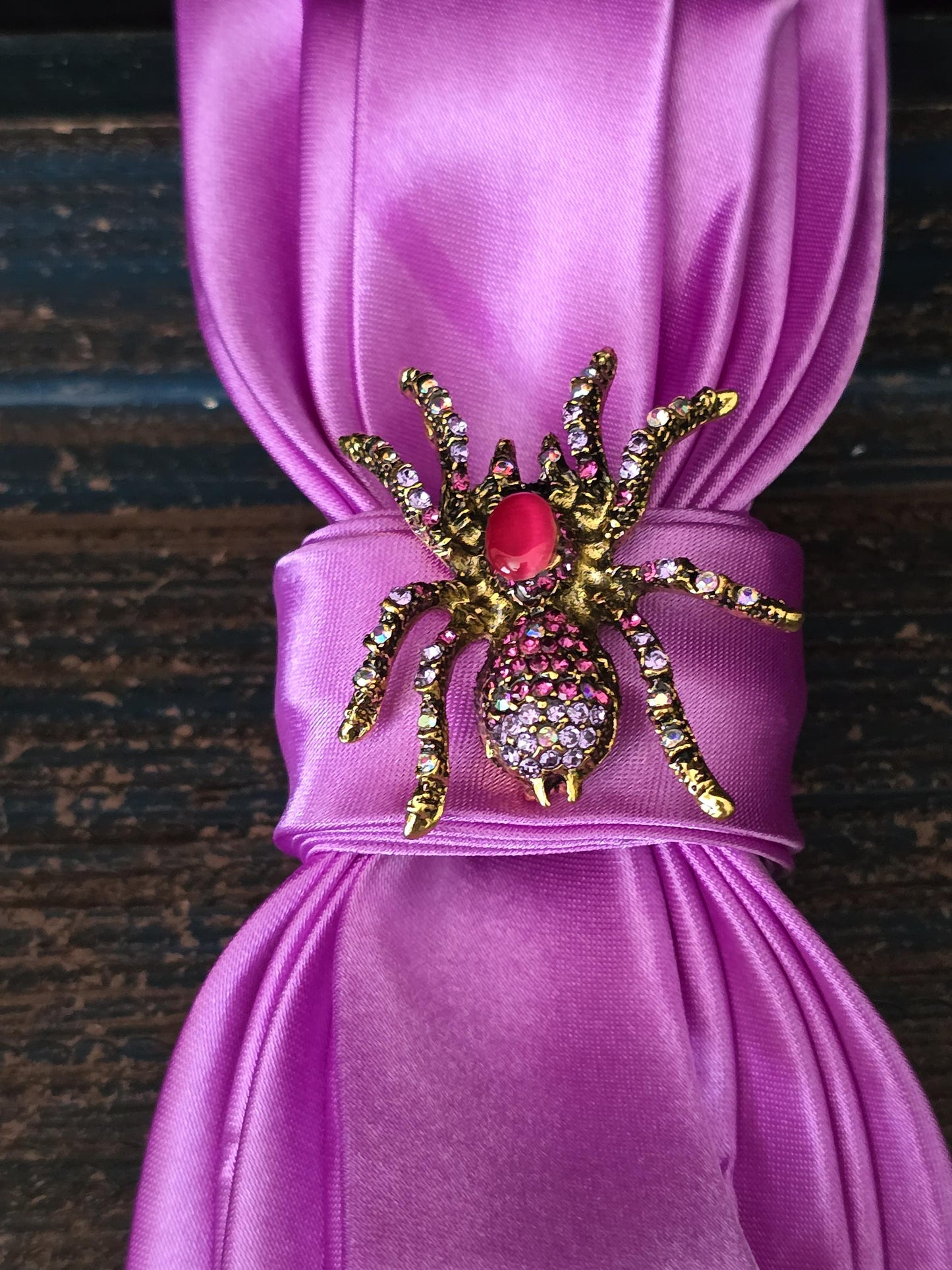 Simply Elegant Soft Purple Women's Tie- Brooch Necklace - Handcrafted Statement Jewelry - Brooch Necktie -Stylish Neckwear For Women