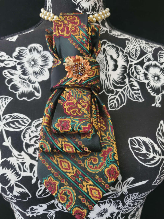 women tie, necktie for woman, necktie necklace, Fashion ties for women Unique tie designs that complement any outfit