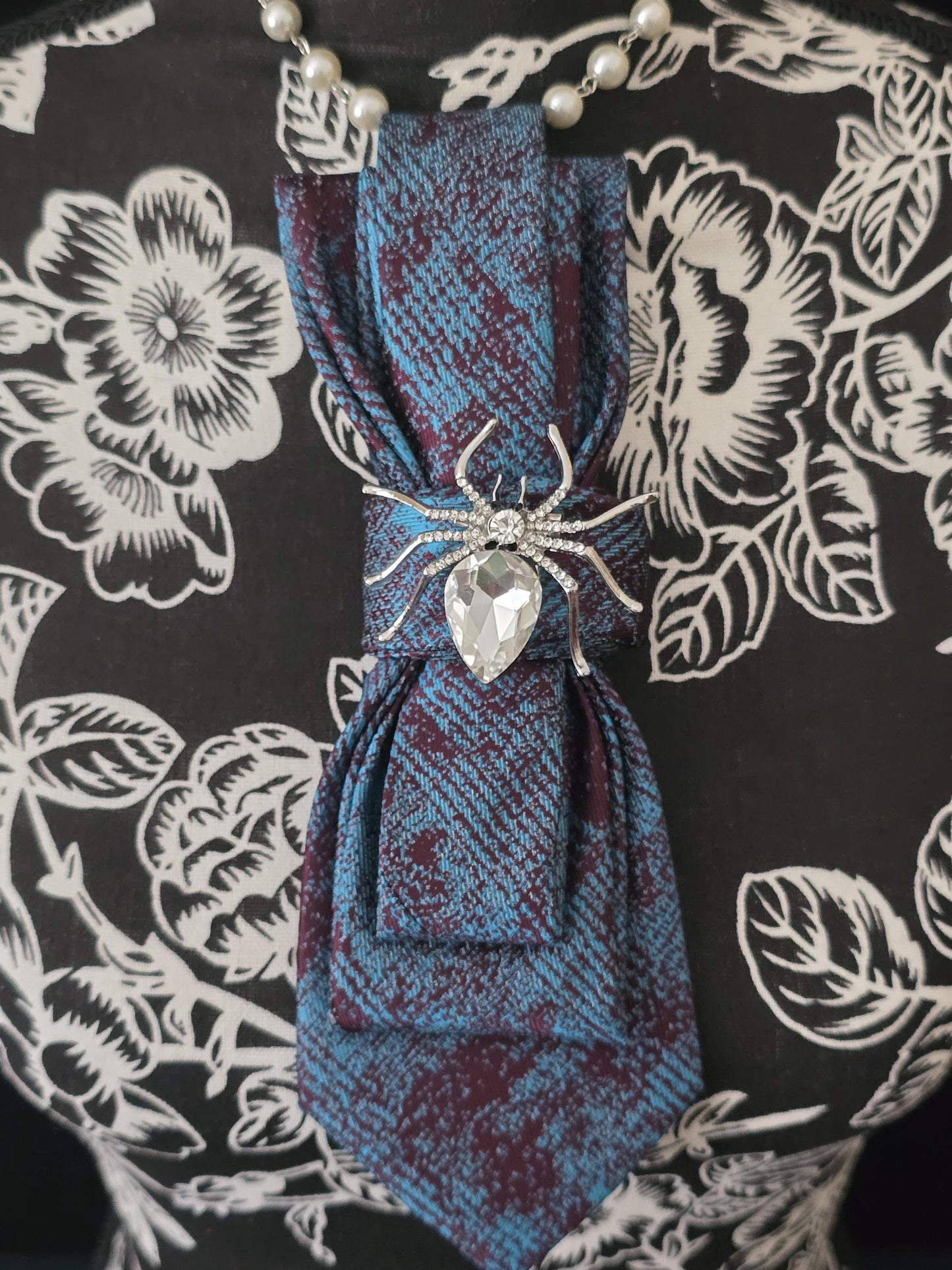 Fearless Ties | Burgundy Texture Women’s Neckties, Tie Necklaces & Brooch Neckwear | Stylish Neckwear For Women