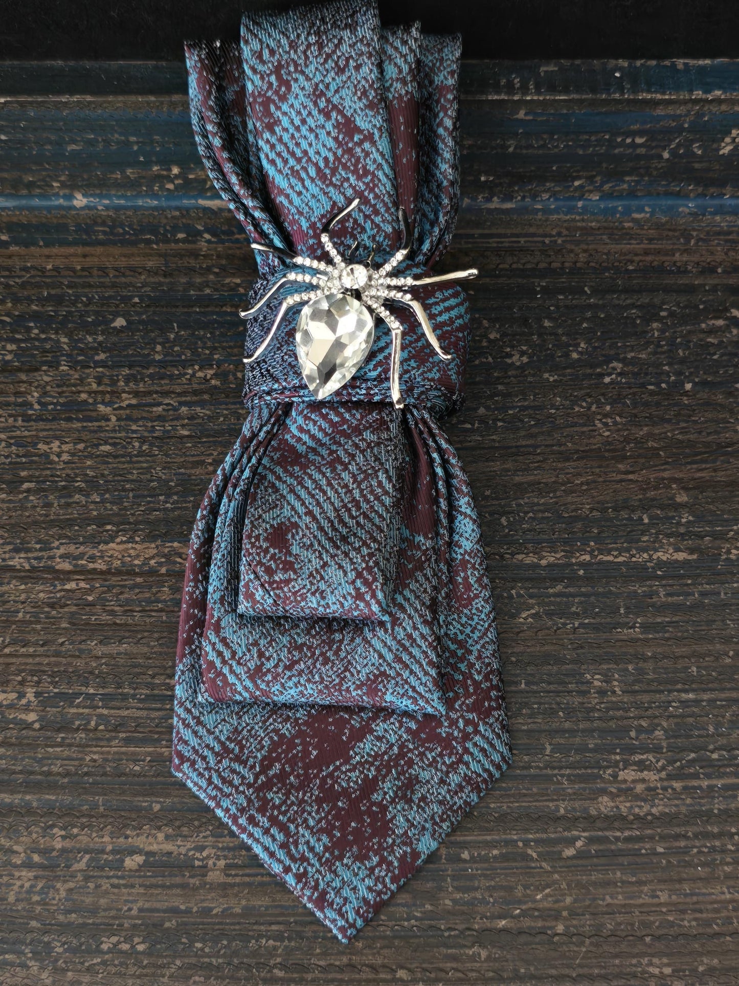 Fearless Ties | Burgundy Texture Women’s Neckties, Tie Necklaces & Brooch Neckwear | Stylish Neckwear For Women