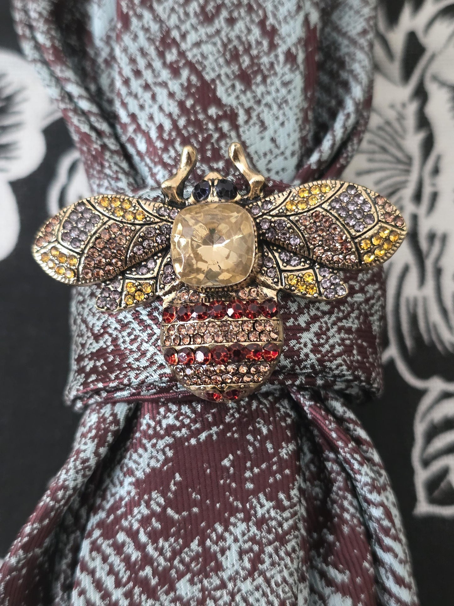 Fearless Ties | Brown Texture Women’s Neckties, Tie Necklaces & Brooch Neckwear | Stylish Neckwear For Women