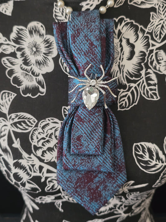 Fearless Ties | Burgundy Texture Women’s Neckties, Tie Necklaces & Brooch Neckwear | Stylish Neckwear For Women