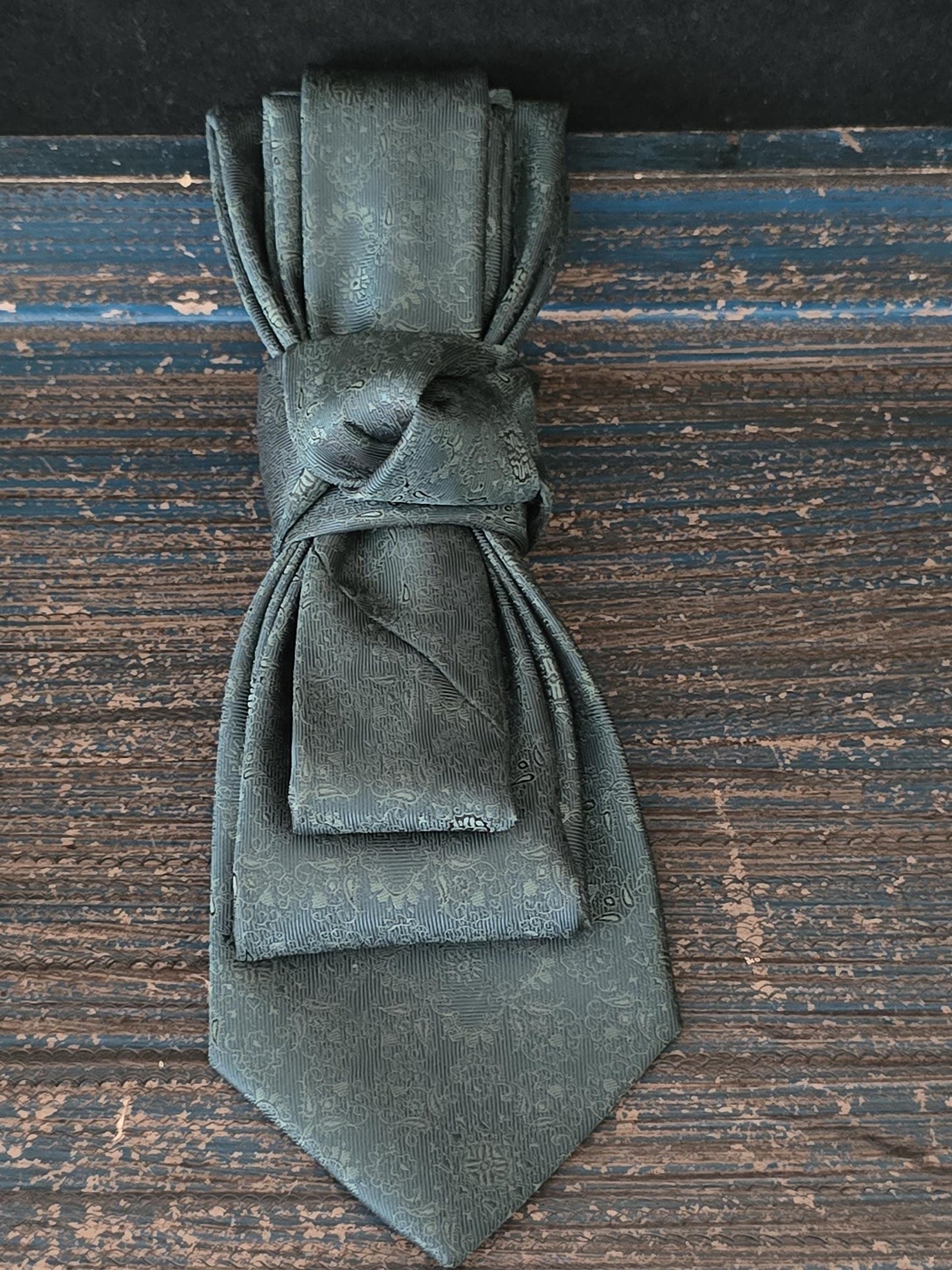 Simple but Elegant Forrest Green Women's Necktie Necklace - Handcrafted Statement Jewelry - Brooch Necktie For Women